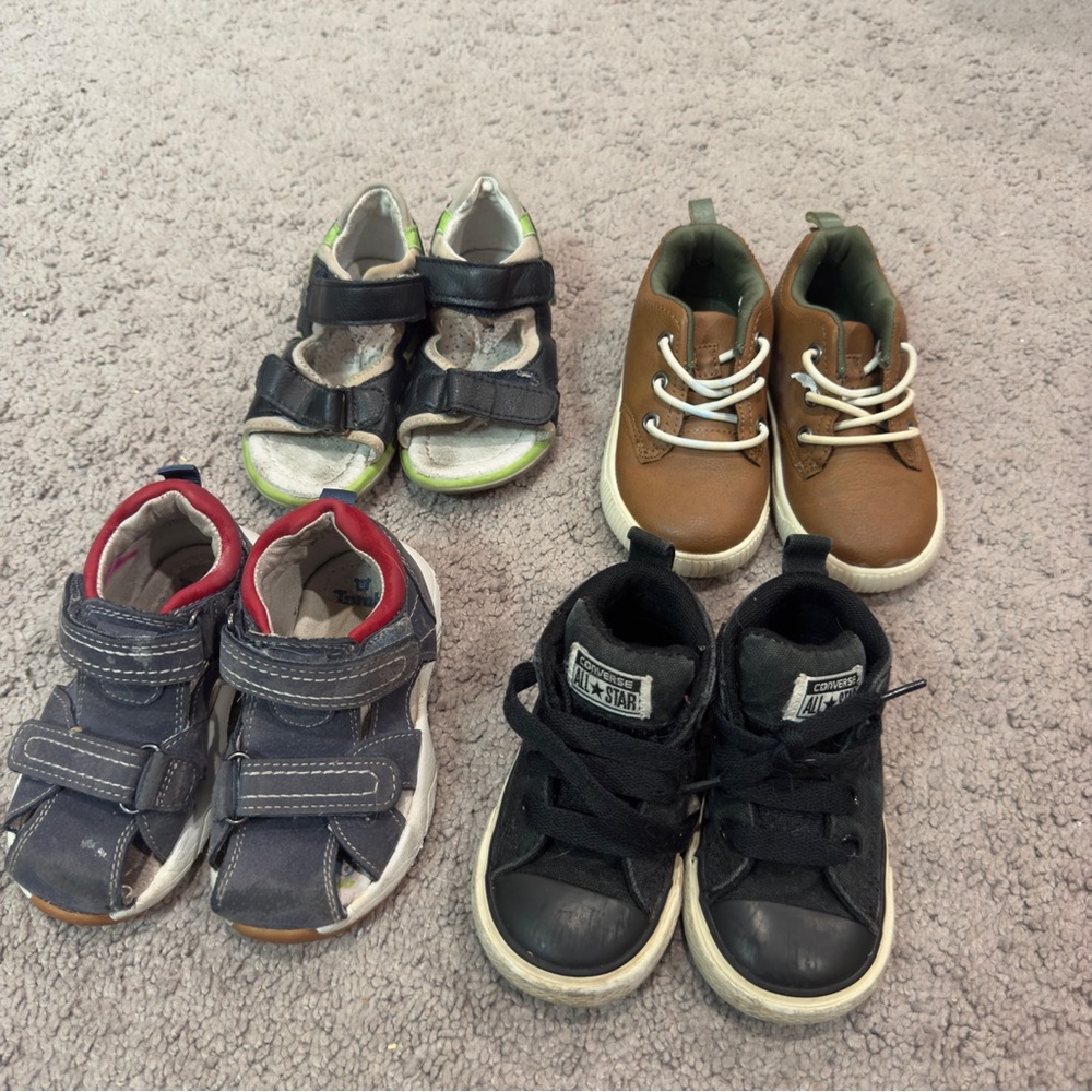 Set of 4 kids toddler shoes sneakers sandals